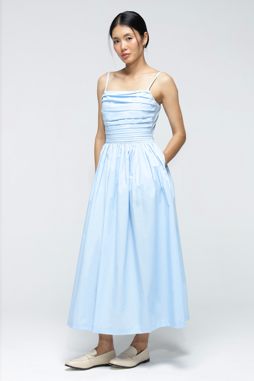 Emely Pocket Dress : Powder Blue