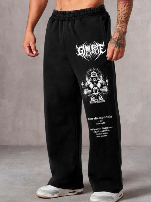 STRAIGHT FIT BAGGY PANTS