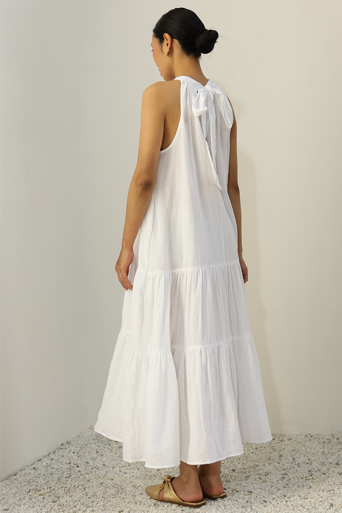 Everett Pocket Dress : White