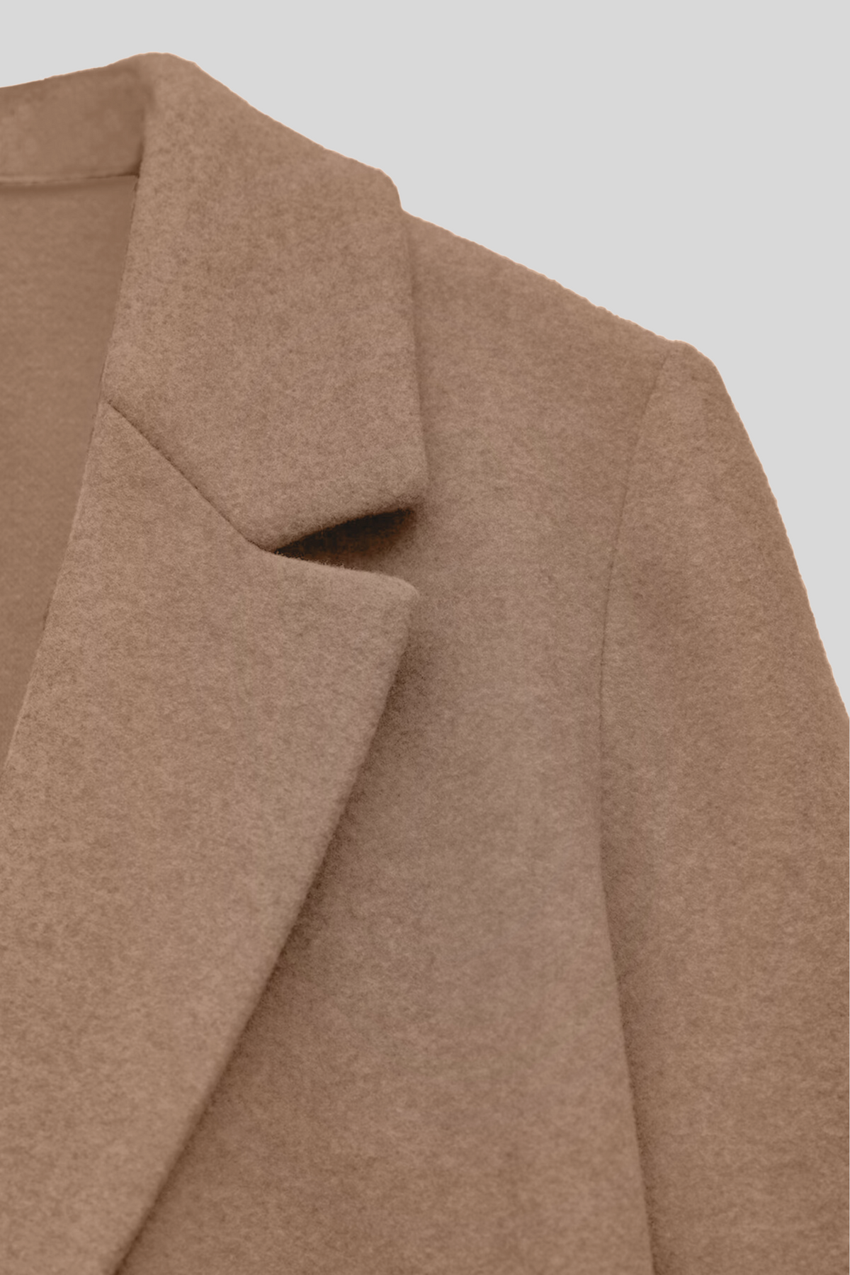 Camel - Wool Blend Long Coat
