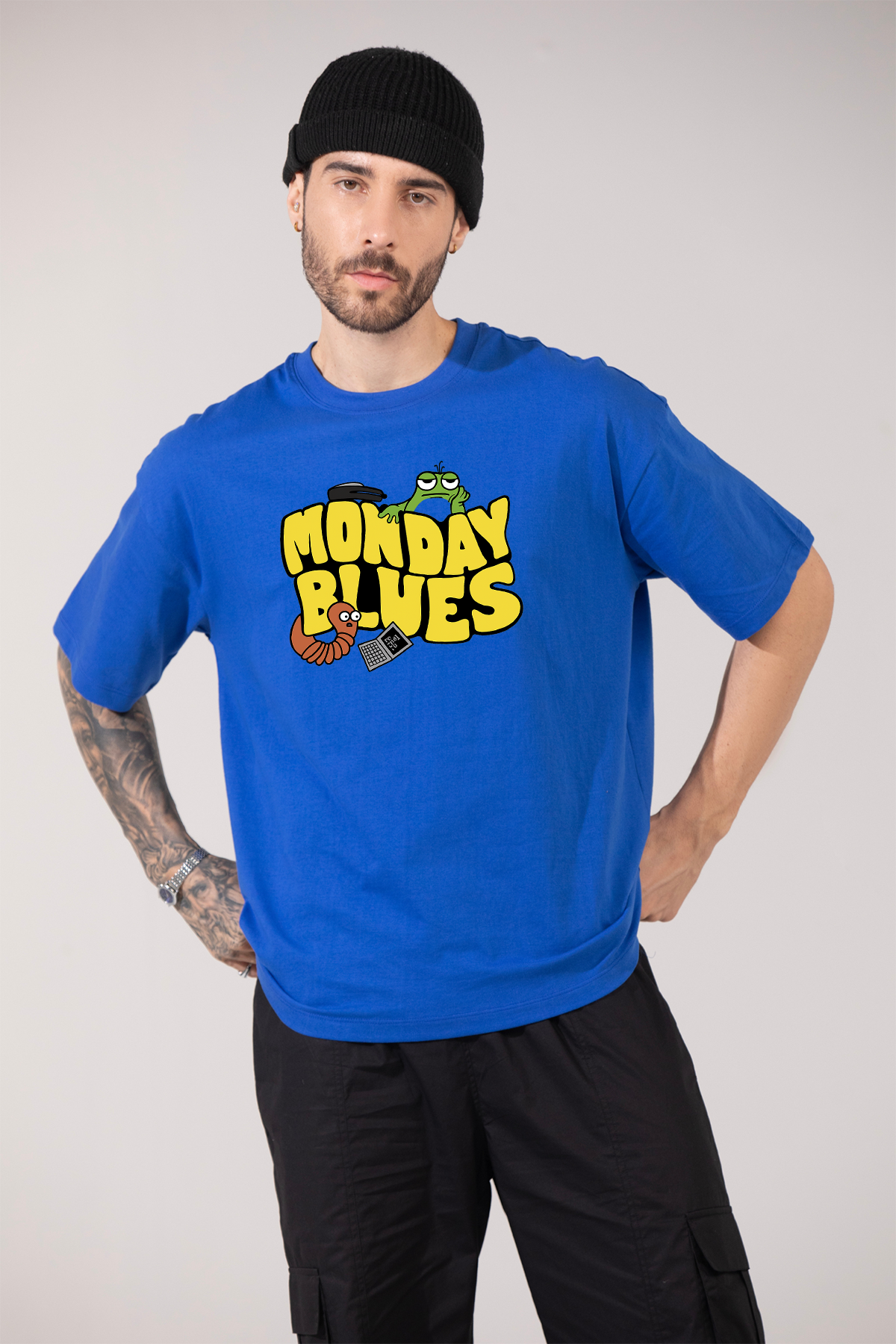 Monday Blues- Oversized T-Shirt