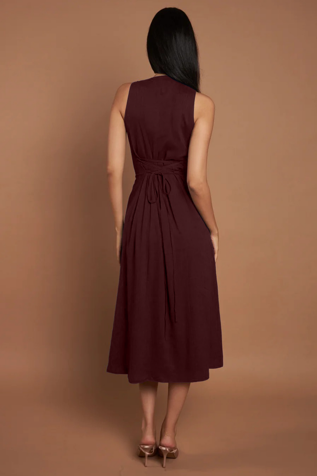 Jeany Shirt Dress : Merlot