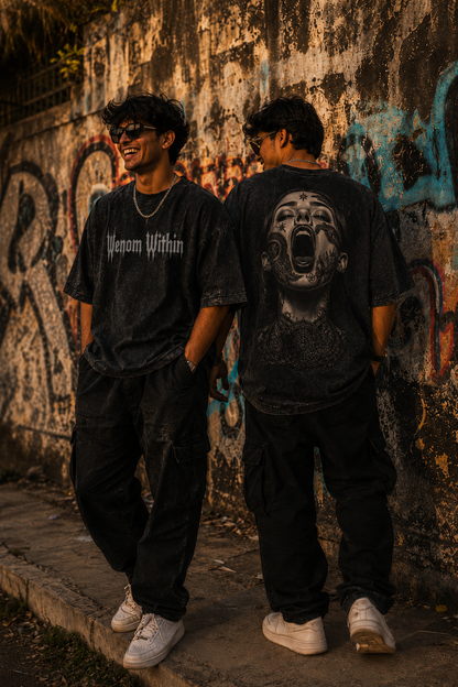 Venom Within Special Acid Wash Oversized Tshirt.